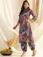 Women's Cotton Blend Co Ord Set | Co Ord Set for Women Stylish | Kurta Set for Women | Kurta Set | Ethnic Co Ord Set for Women | 3/4 Sleeve Women Co-ord set - Image 4