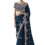Women's Rangoli Silk Heavy Embroidred saree